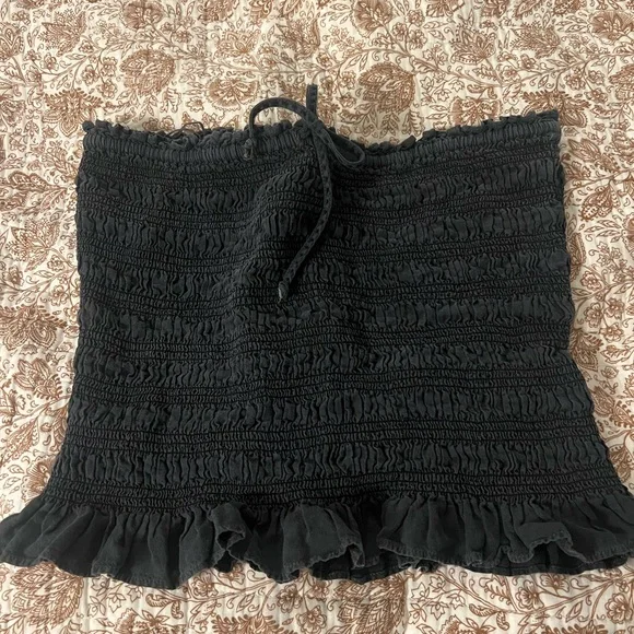 UO Strapless Top • Charcoal/Washed Black • Large • EUC • - Picture 2 of 4